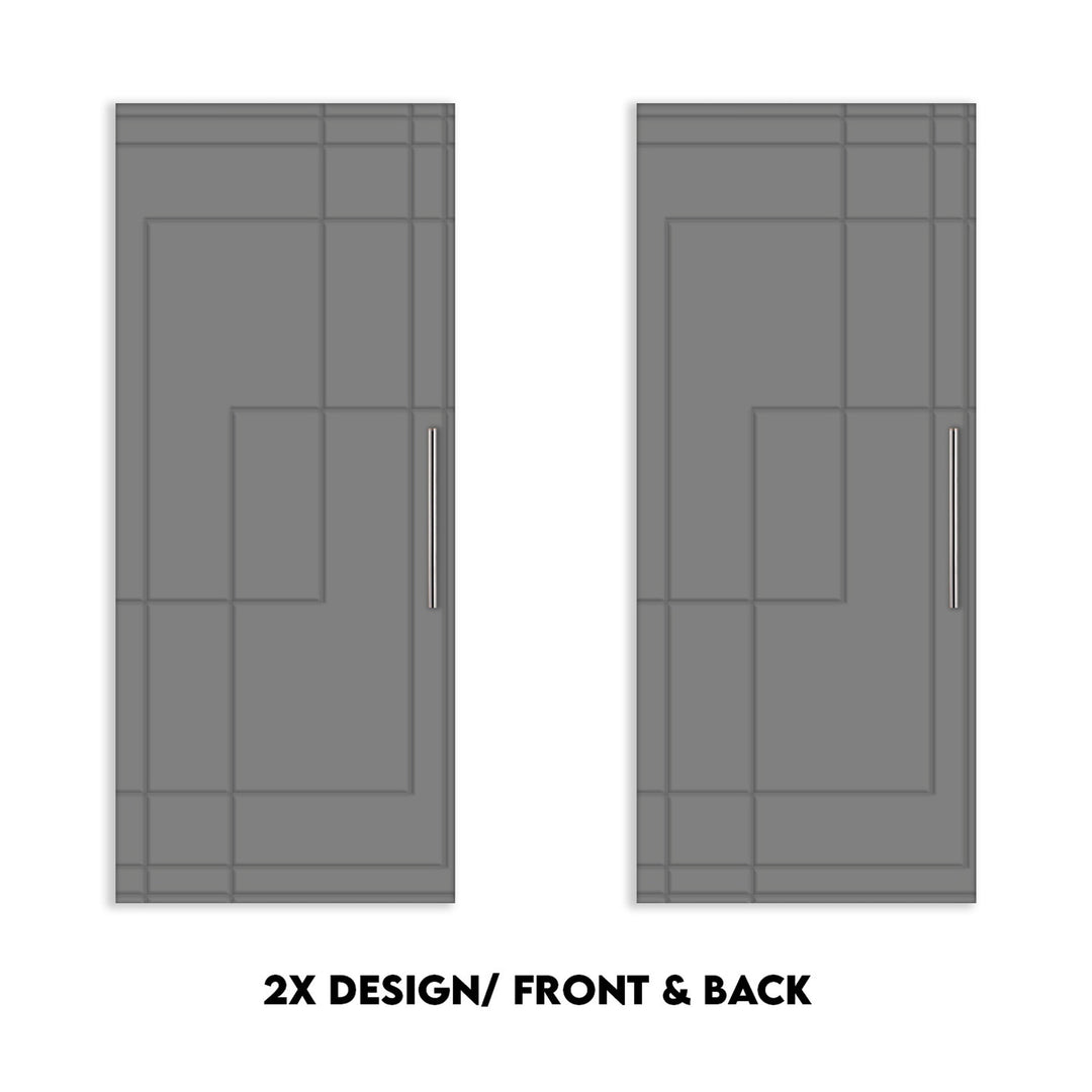 Self Closing Pivot Door with CNC Engraving Design PMR1 - 0607 - DoorDiscounter