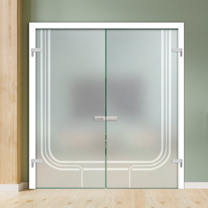 Double Hinged Glass Door  DHDG - 3369 - DoorDiscounter