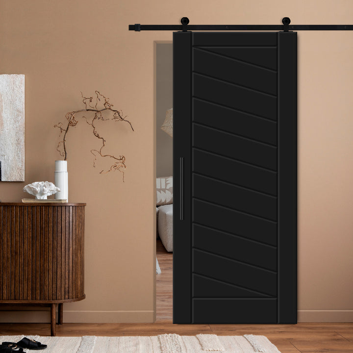 Modern Interior Flush Sliding Barn Door with CNC Router Design MICD - 1117 - DoorDiscounter