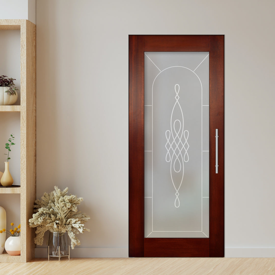 Self Closing Pivot Wooden Glass Door Pwgd - 0842 - DoorDiscounter