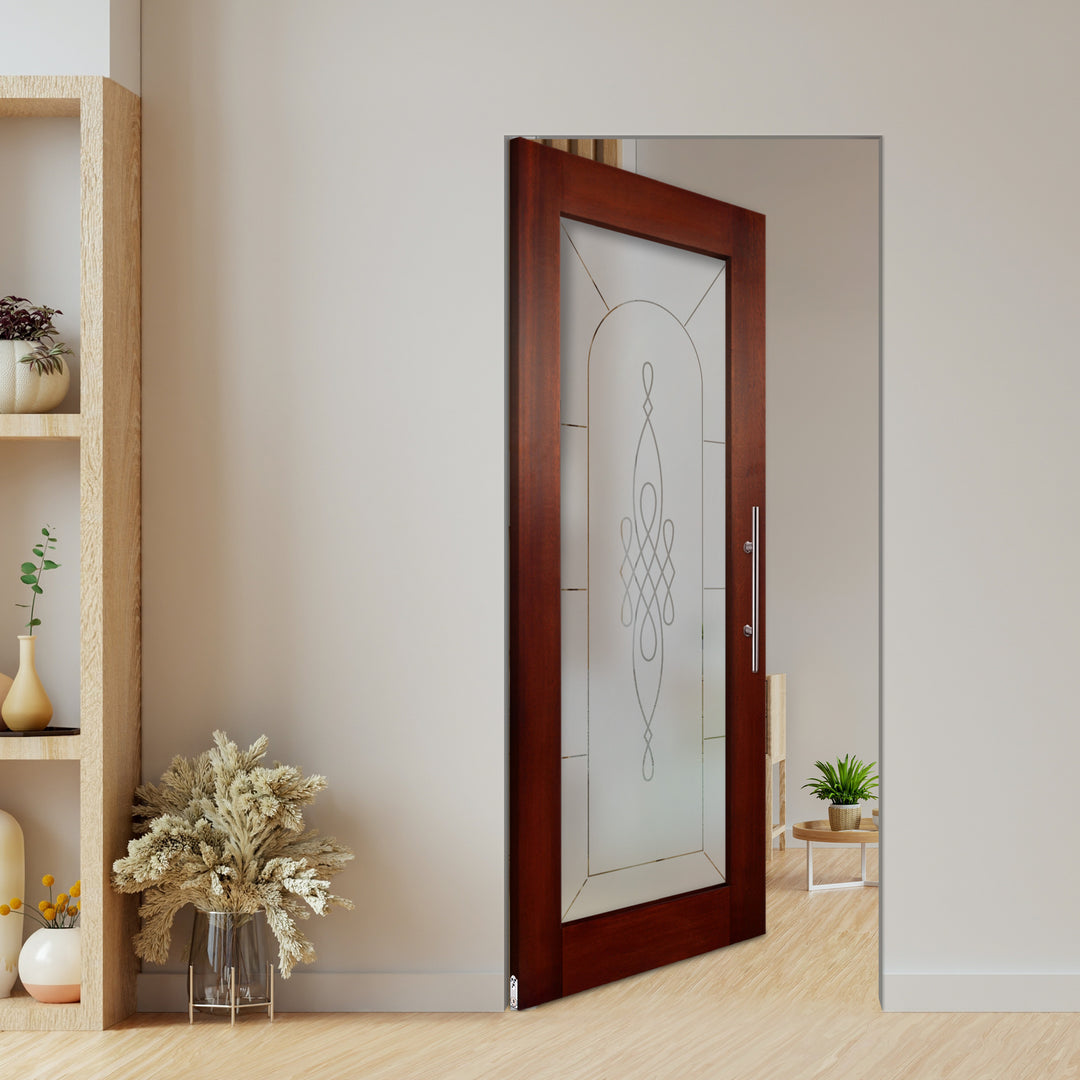 Self Closing Pivot Wooden Glass Door Pwgd - 0842 - DoorDiscounter