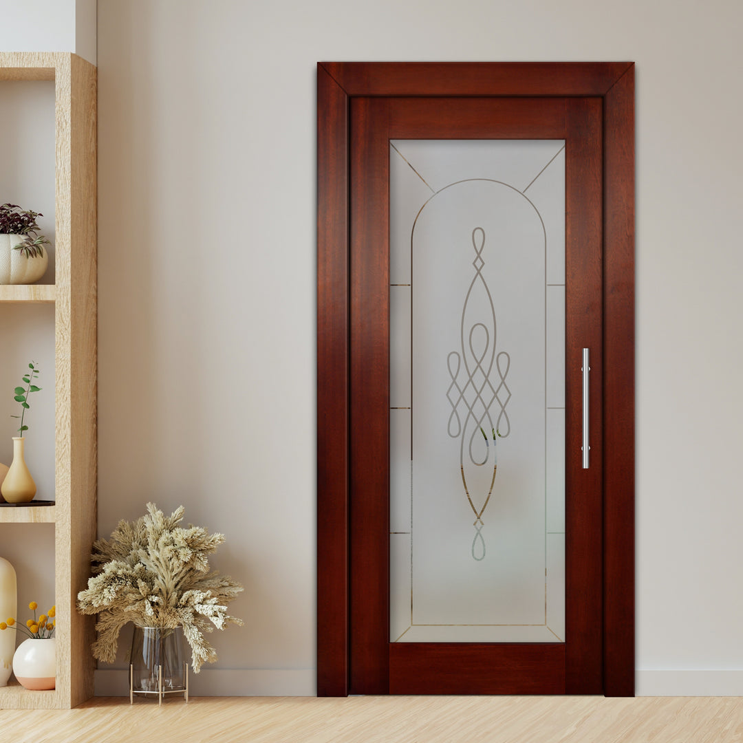 Self Closing Pivot Wooden Glass Door Pwgd - 0842 - DoorDiscounter