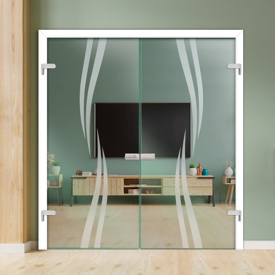 Double Hinged Glass Door  DHDG - 3456 - DoorDiscounter