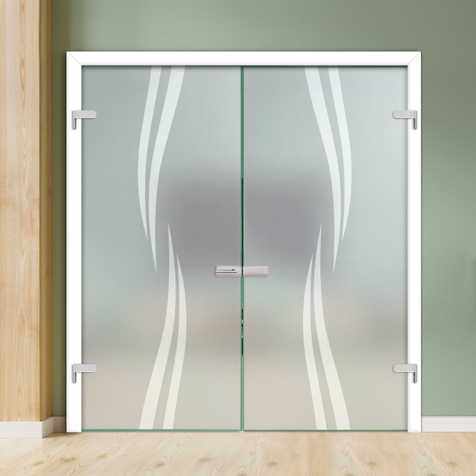 Double Hinged Glass Door  DHDG - 3456 - DoorDiscounter