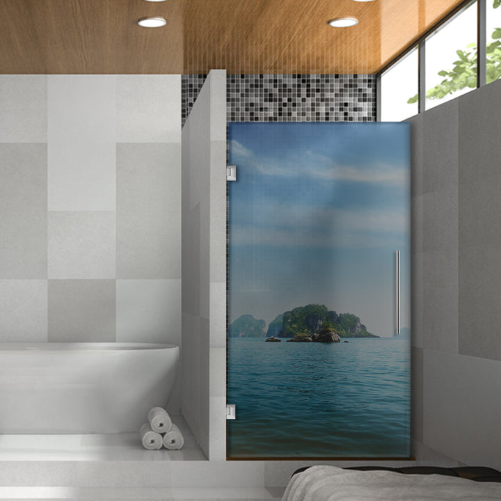 Digital Printing Frameless Shower Glass Door DPGD - 1062 - DoorDiscounter