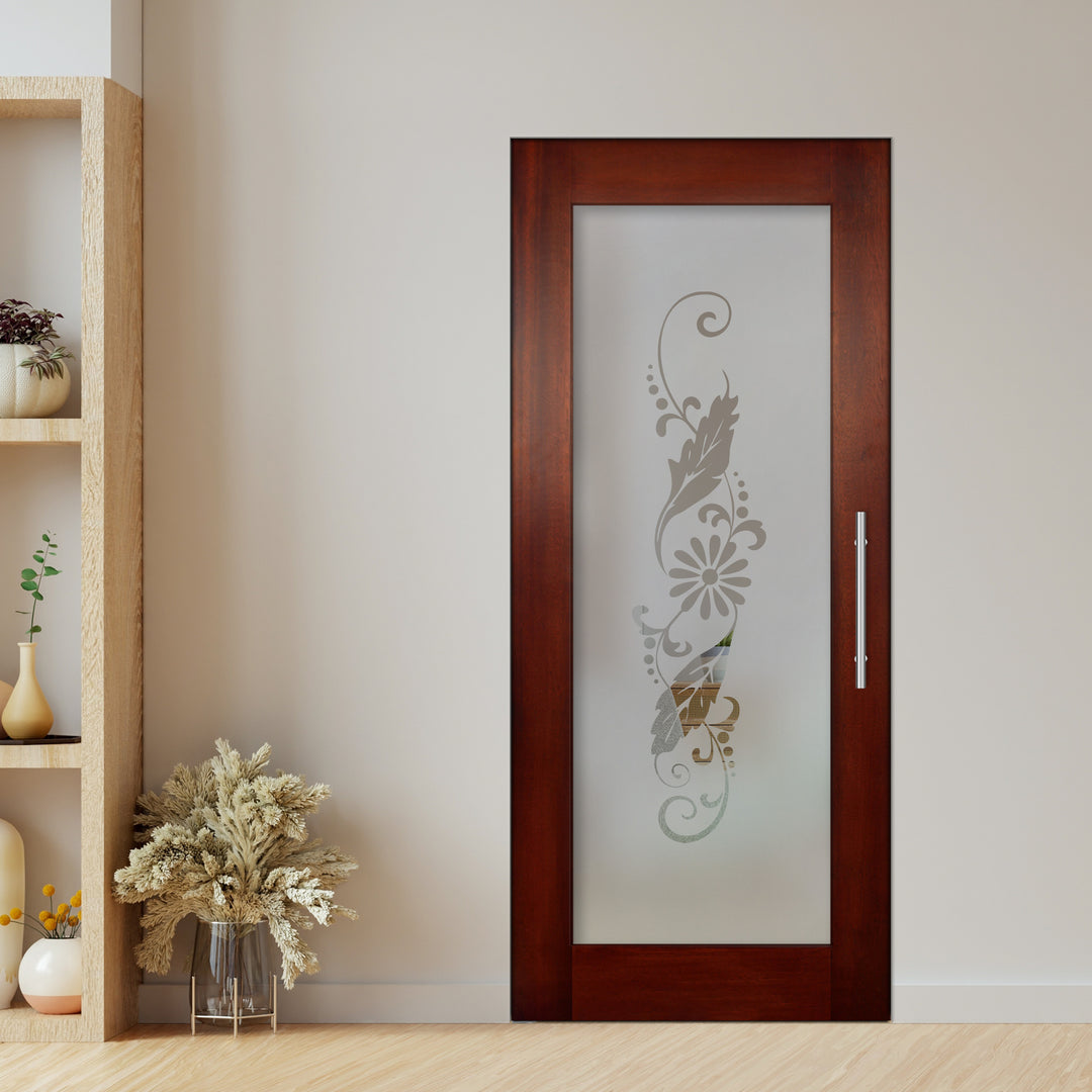 Self Closing Pivot Wooden Glass Door Pwgd - 0388 - DoorDiscounter