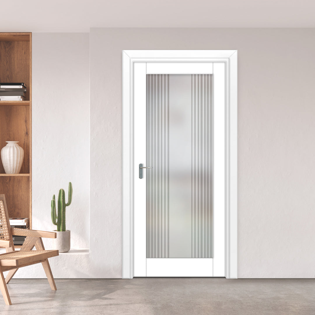 INTERIOR DOOR WITH FROSTED GLASS PANEL IDGP - 2687 - DoorDiscounter