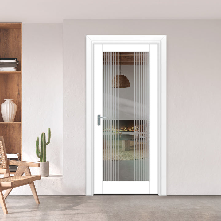 INTERIOR DOOR WITH FROSTED GLASS PANEL IDGP - 2687 - DoorDiscounter