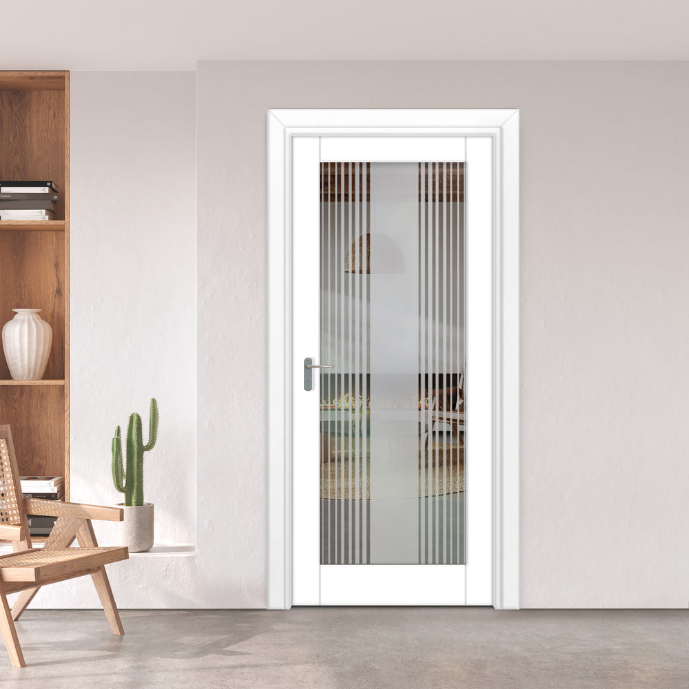 INTERIOR DOOR WITH FROSTED GLASS PANEL IDGP - 2687 - DoorDiscounter