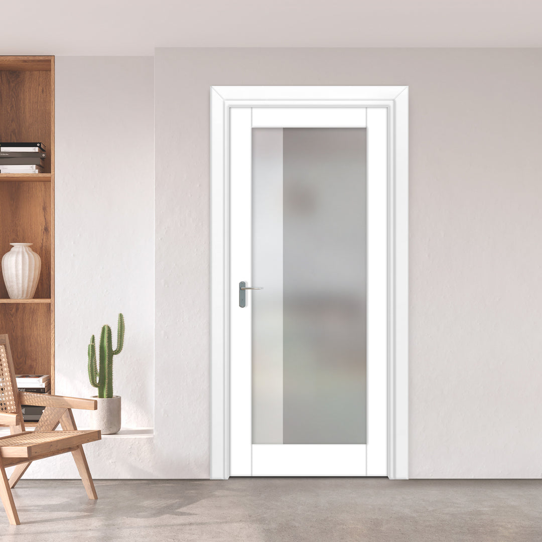 INTERIOR DOOR WITH FROSTED GLASS PANEL IDGP - 2658 - DoorDiscounter