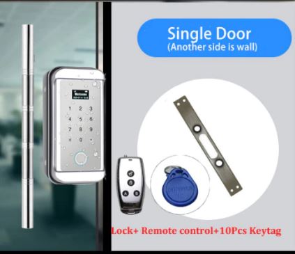 Outdoor Waterproof Fingerprint Glass Door Lock Remote Control MDFG - 3354 - DoorDiscounter