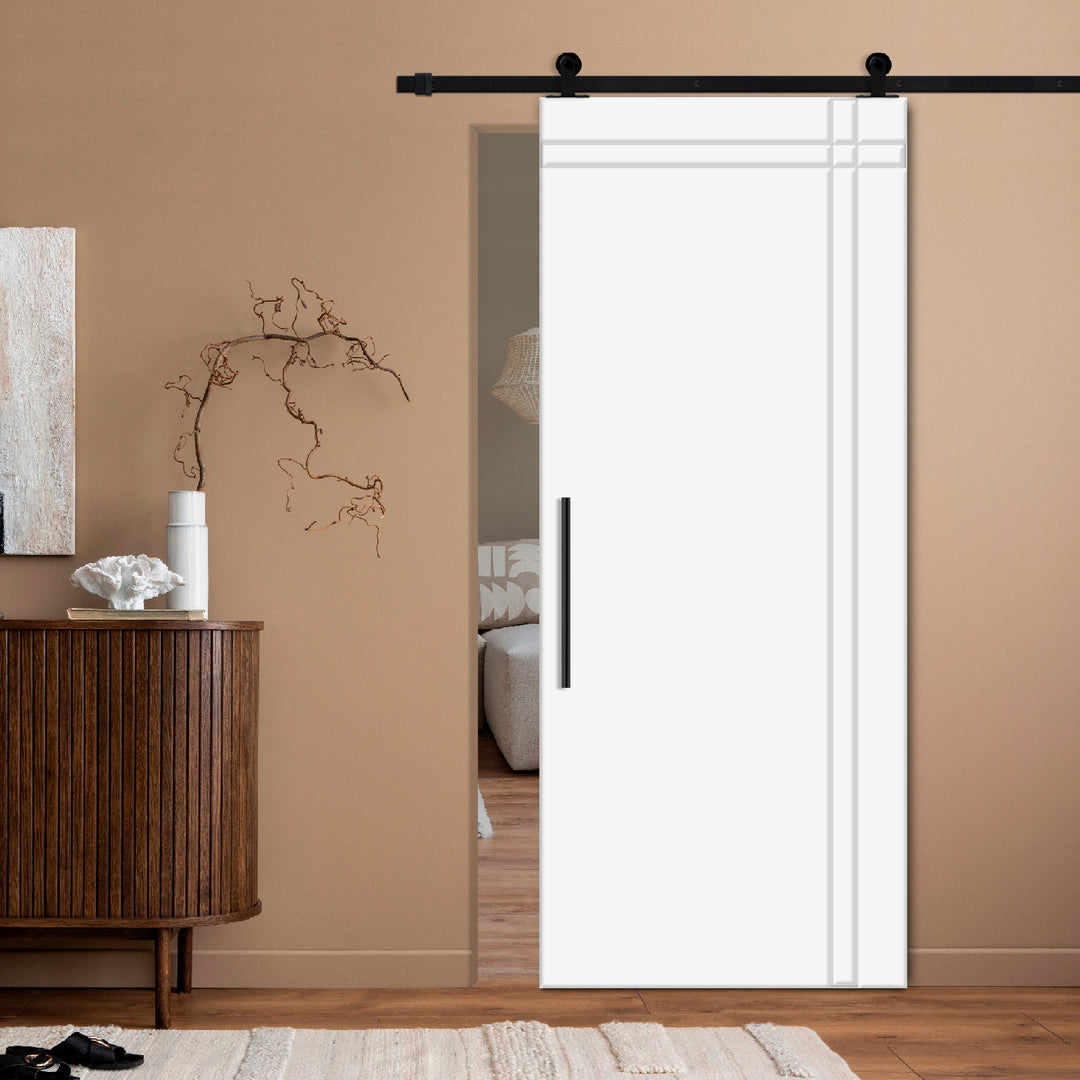 Modern Interior Flush Sliding Barn Door with CNC Router Design MICD - 3540 - DoorDiscounter