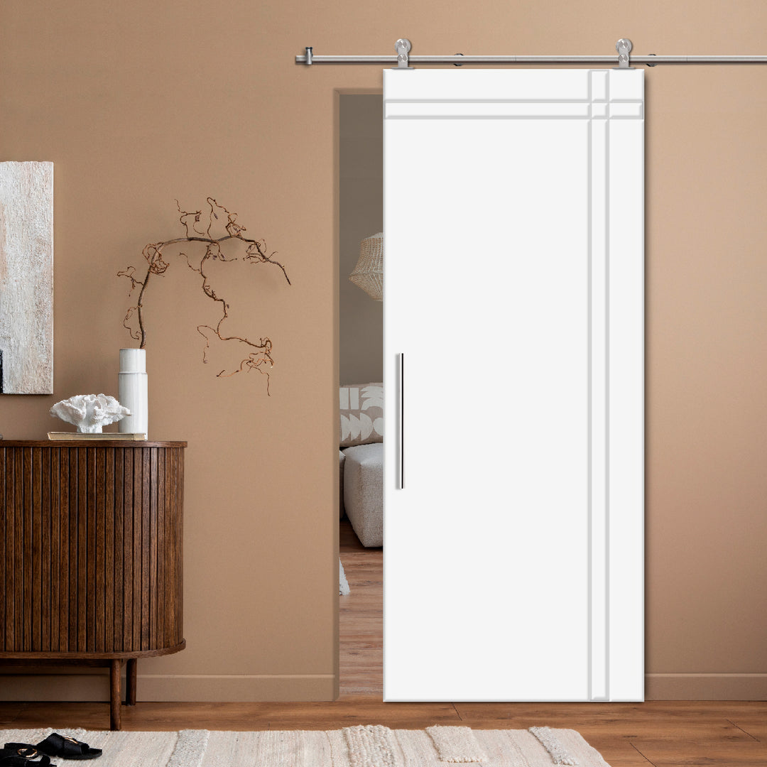 Modern Interior Flush Sliding Barn Door with CNC Router Design MICD - 3540 - DoorDiscounter