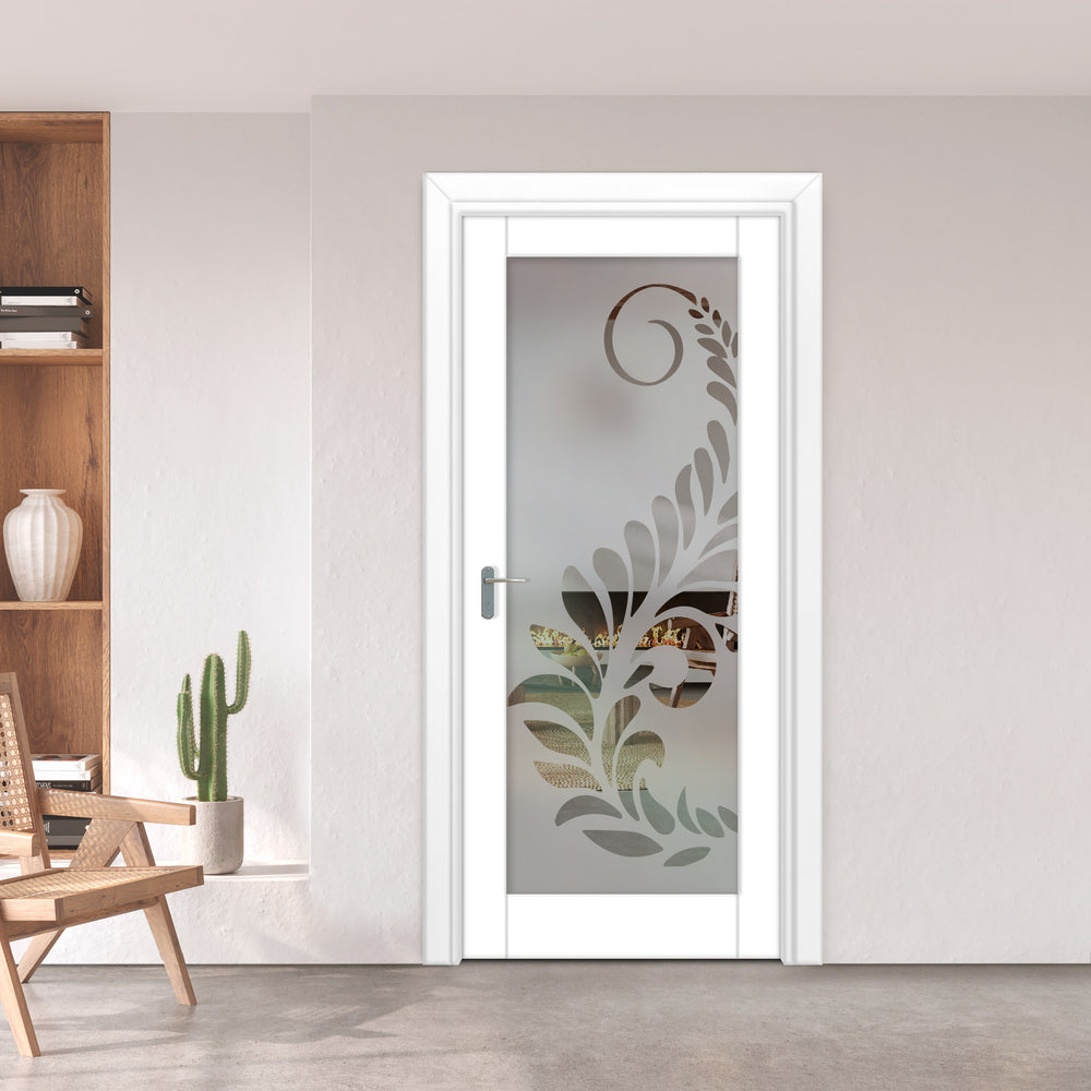 INTERIOR DOOR WITH FROSTED GLASS PANEL IDGP - 2707 - DoorDiscounter