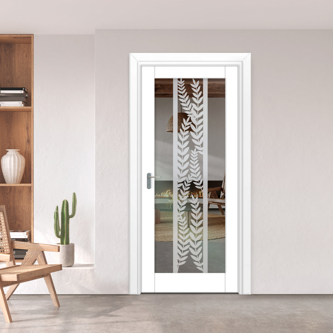 INTERIOR DOOR WITH FROSTED GLASS PANEL IDGP - 2728 - DoorDiscounter