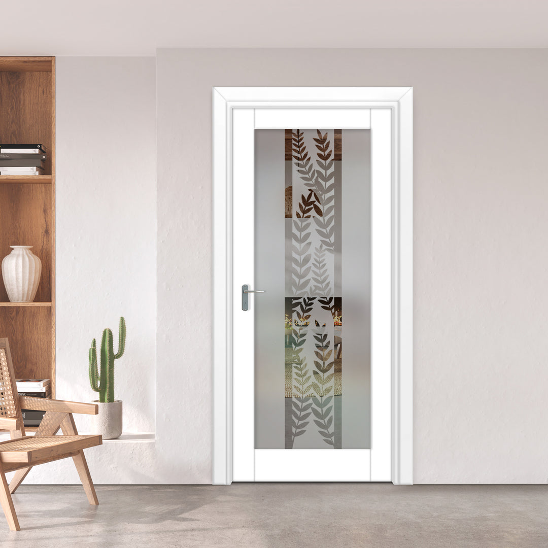 INTERIOR DOOR WITH FROSTED GLASS PANEL IDGP - 2728 - DoorDiscounter