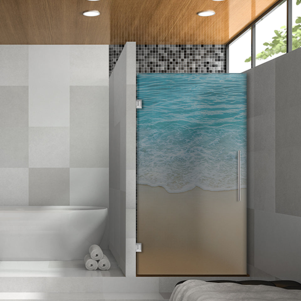 Digital Printing Frameless Shower Glass Door DPGD - 1093 - DoorDiscounter