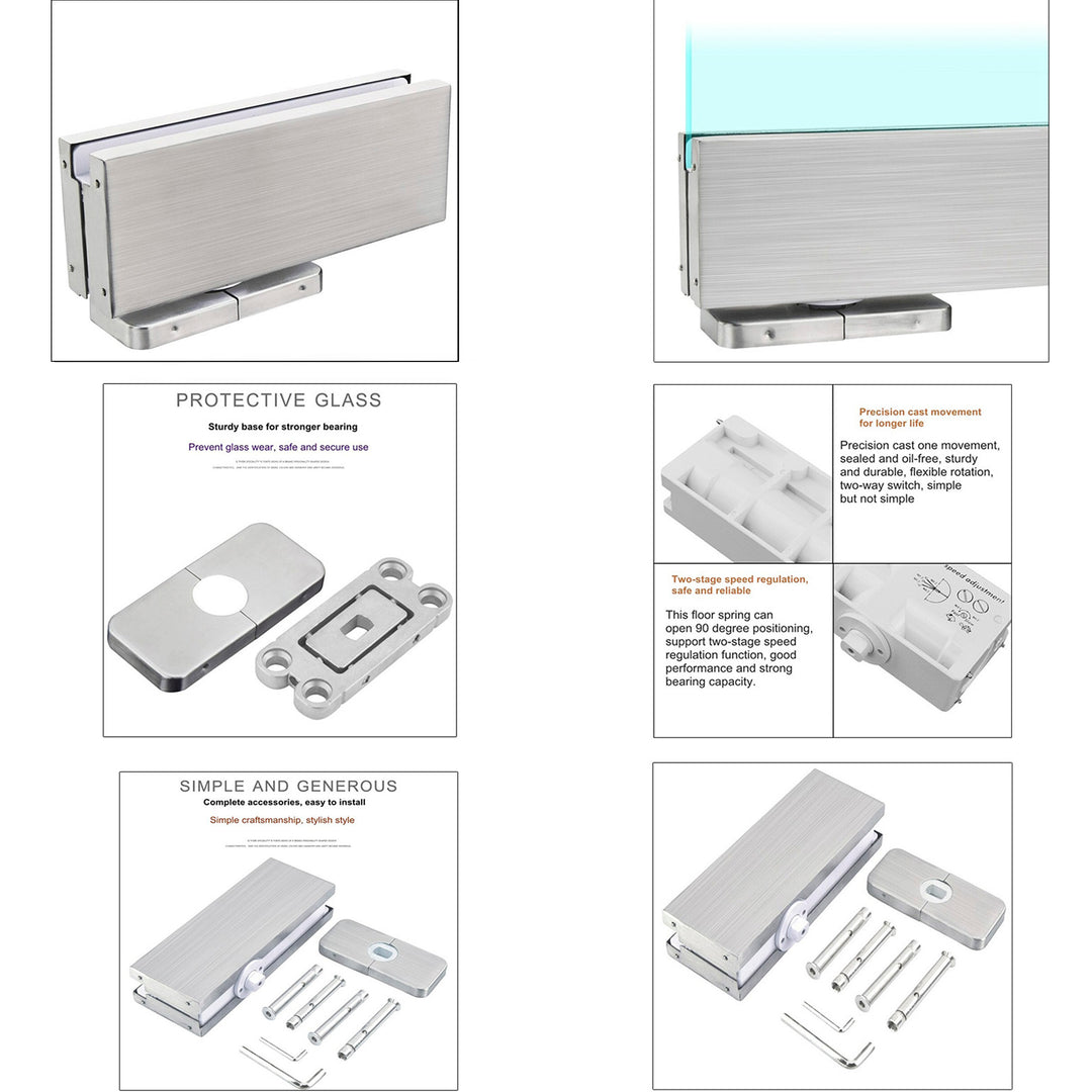 Frameless Double Pivot Glass Door With Self Closing Pivot Hinges Fdpg - 2279