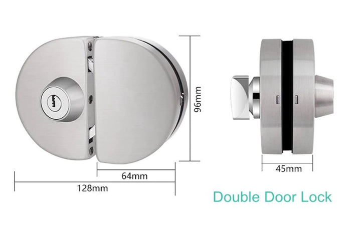 Stainless Steel Glass Door Center Lock STCL - 3482 - DoorDiscounter