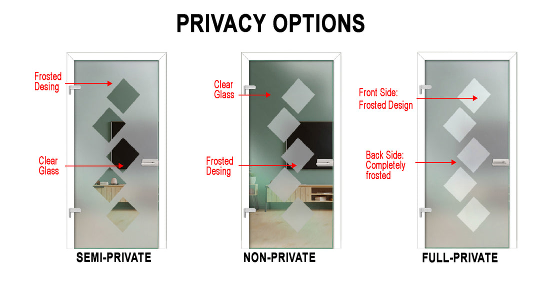 Double Hinged Glass Door  DHDG - 3365 - DoorDiscounter