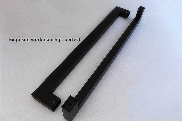 Black Steel Handle For Glass Doors & Shower Doors WDFG - 3101 - DoorDiscounter