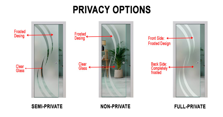 DOUBLE SLIDING POCKET GLASS DOOR WITH TRACK SYSTEM DPTS - 2635 - DoorDiscounter