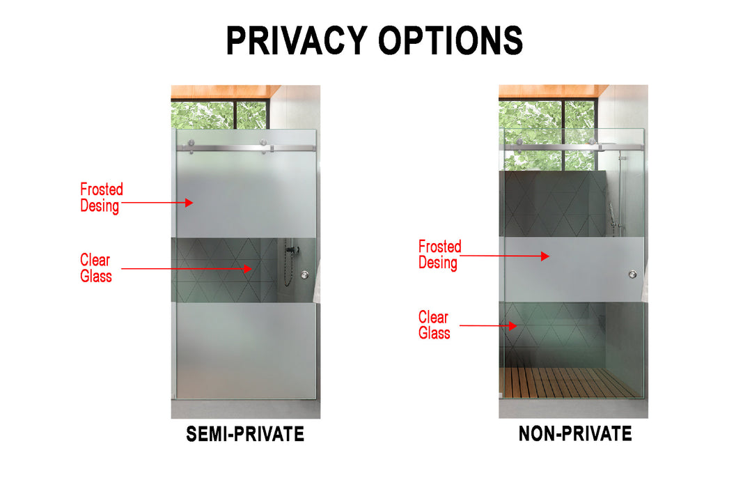 SHOWER GLASS SLIDING DOORS SGSD - 2826 - DoorDiscounter