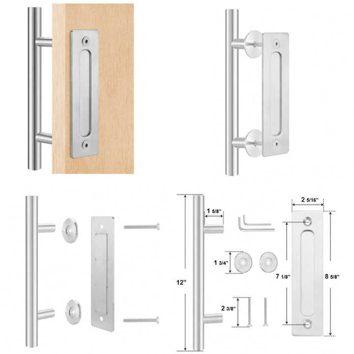 MIRROR SLIDING BARN DOOR WITH MIRROR PANEL MSPM - 3633 - DoorDiscounter