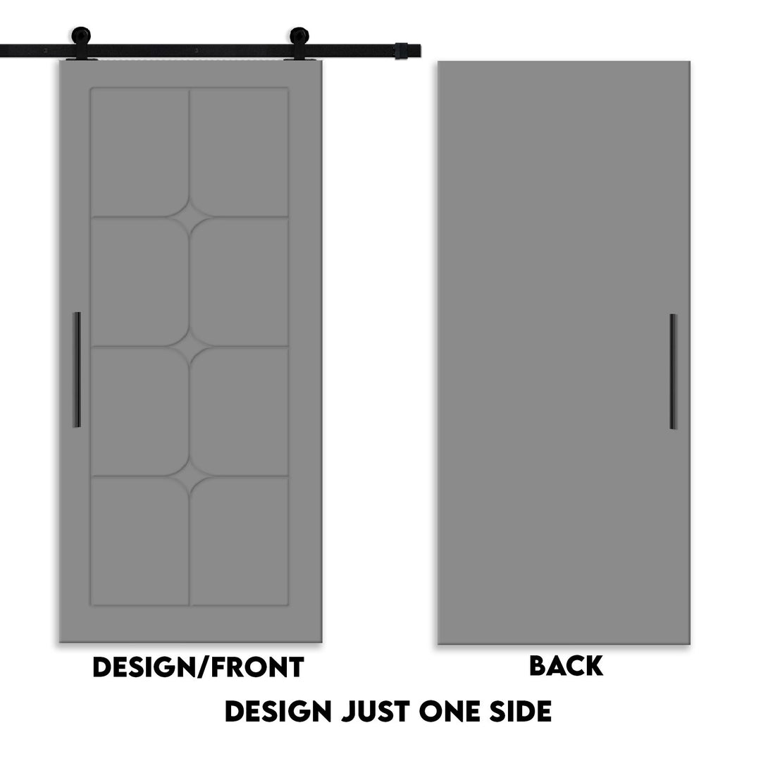 Modern Interior Flush Sliding Barn Door with CNC Router Design MICD - 1112 - DoorDiscounter