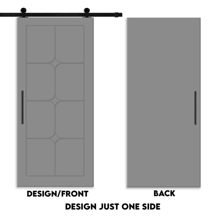 Modern Interior Flush Sliding Barn Door with CNC Router Design MICD - 1079 - DoorDiscounter