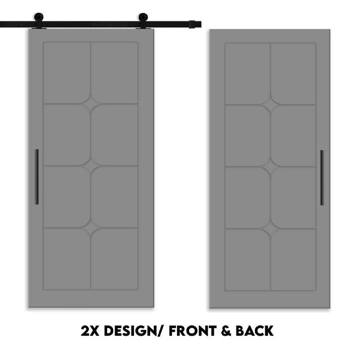 Modern Interior Flush Sliding Barn Door with CNC Router Design MICD - 3540 - DoorDiscounter