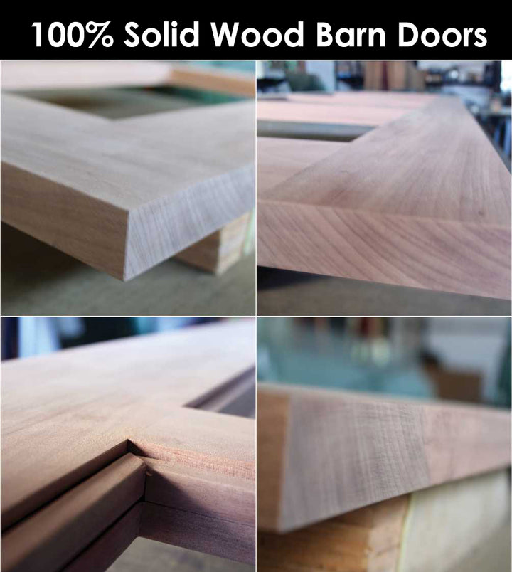 Real Solid Hardwood Sliding Barn Door WD-1031 - DoorDiscounter
