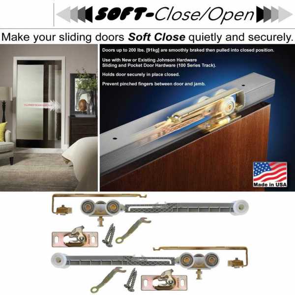 Soft Close Kit for Bypass Closet Door  2 Direction SCKB - 2776 - DoorDiscounter