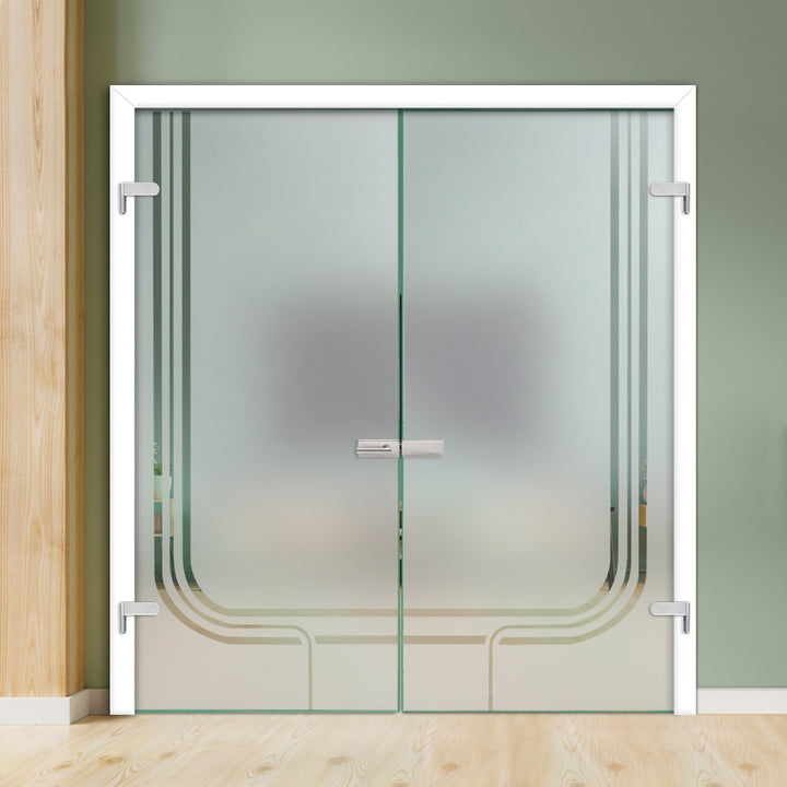 Double Hinged Glass Door  DHDG - 3369 - DoorDiscounter