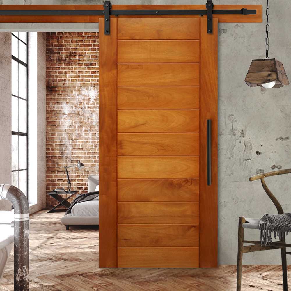 Real Solid Hardwood Sliding Barn Door WD-1031 - DoorDiscounter