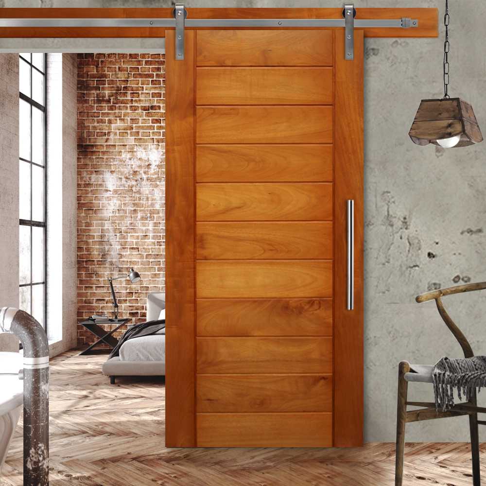 Real Solid Hardwood Sliding Barn Door WD-1031 - DoorDiscounter