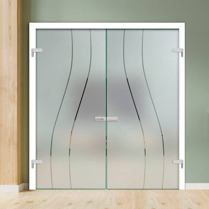 Double Hinged Glass Door  DHDG - 3372 - DoorDiscounter