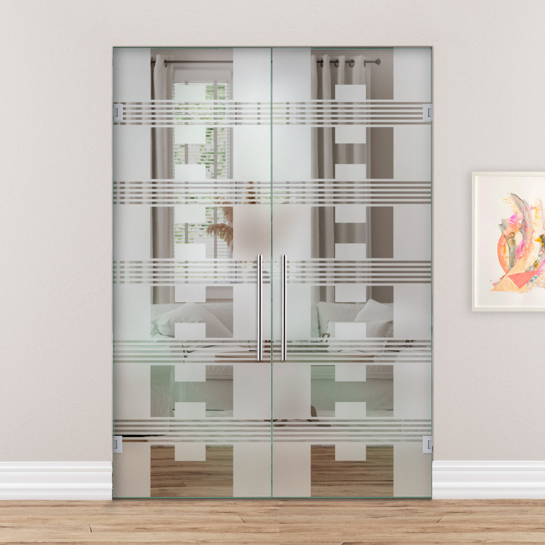 Double Swing Glass Door SGD2 - 2158 - DoorDiscounter