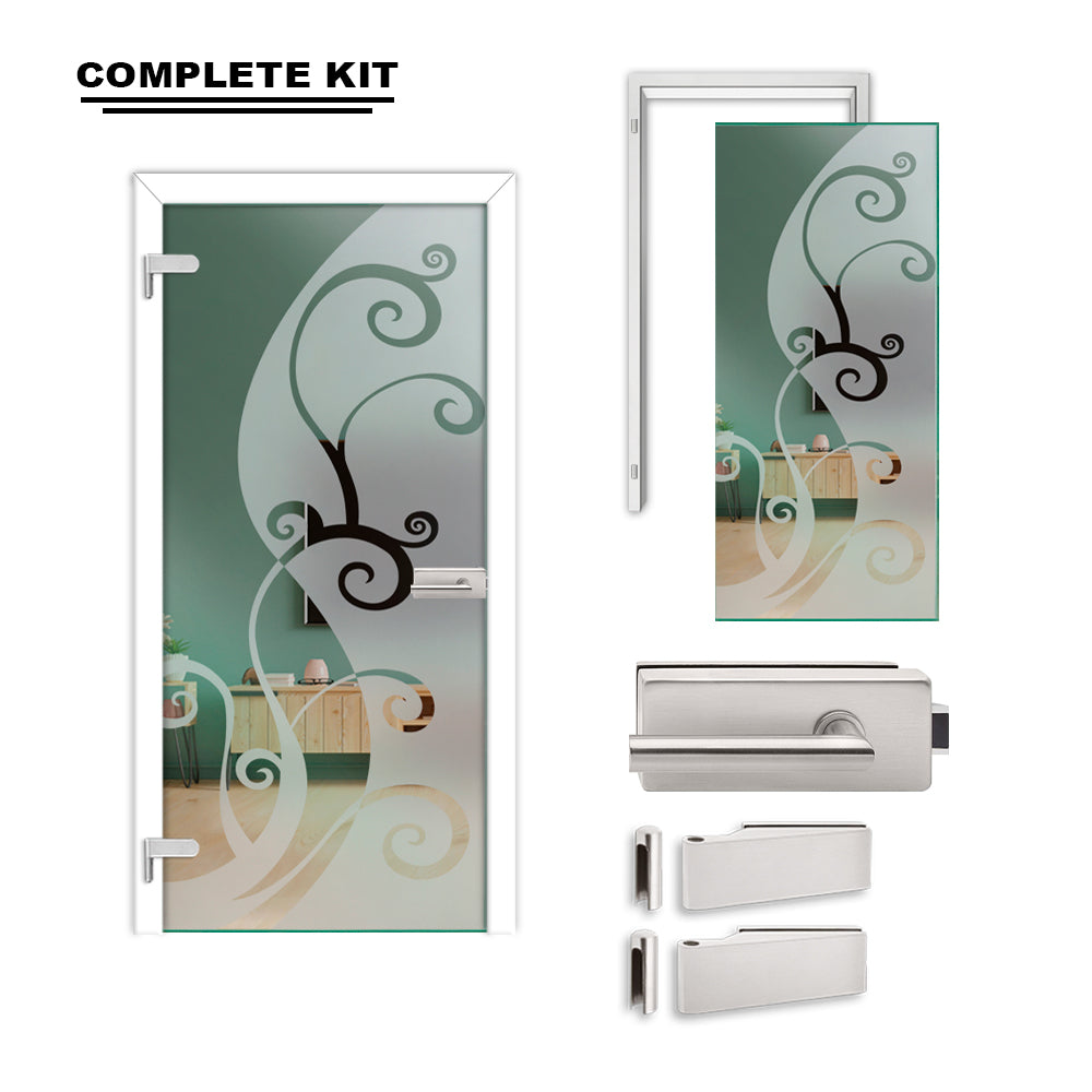 Hinged Glass Door Complete Kit GDCK - 2212 - DoorDiscounter