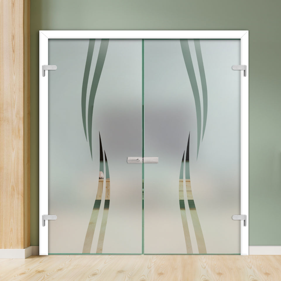 Double Hinged Glass Door  DHDG - 3456 - DoorDiscounter