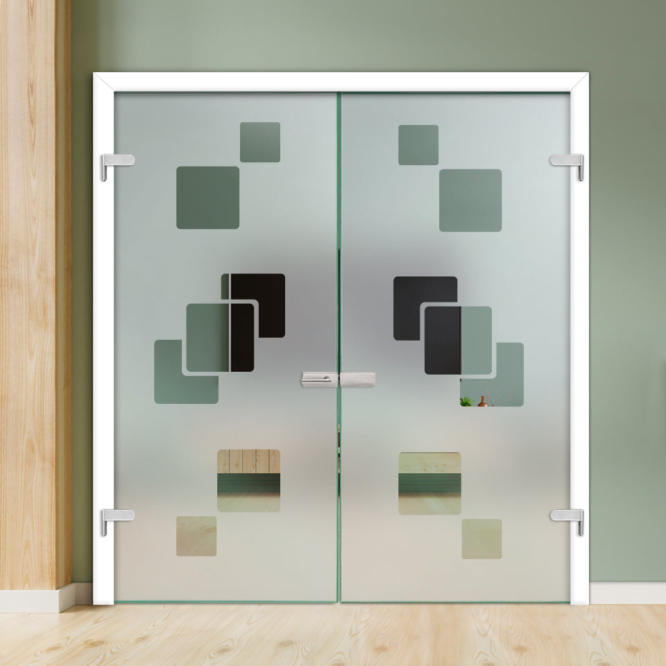 Double Hinged Glass Door  DHDG - 3365 - DoorDiscounter