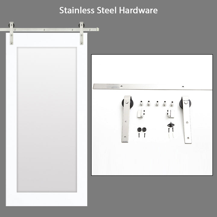 SHAKER PANEL SLIDING BARN DOOR SPSD - 1899 - DoorDiscounter